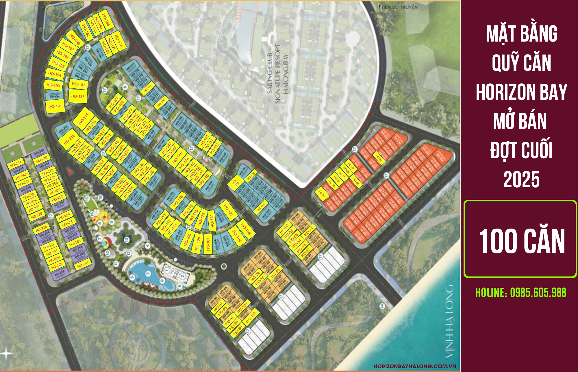 Mặt bằng quỹ căn mở bán tại dự án Horizon Bay Hạ Long mới nhất 2025